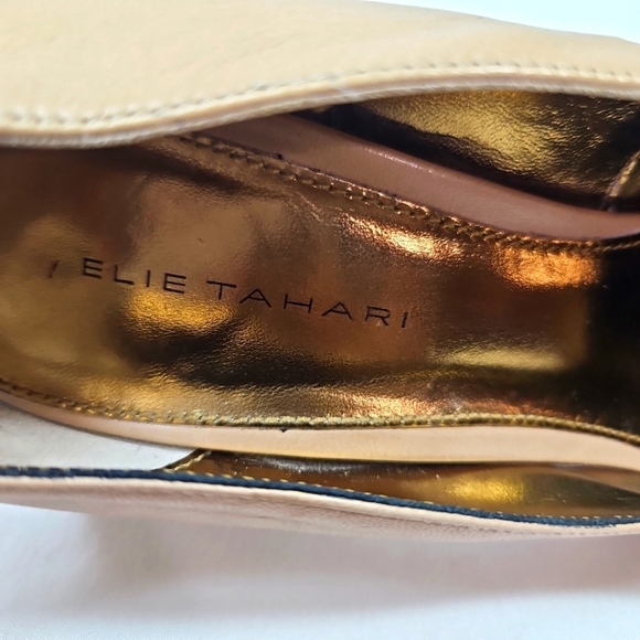 Elie Tahari Tan Leather Heels Sz 38 - Picture 2 of 9